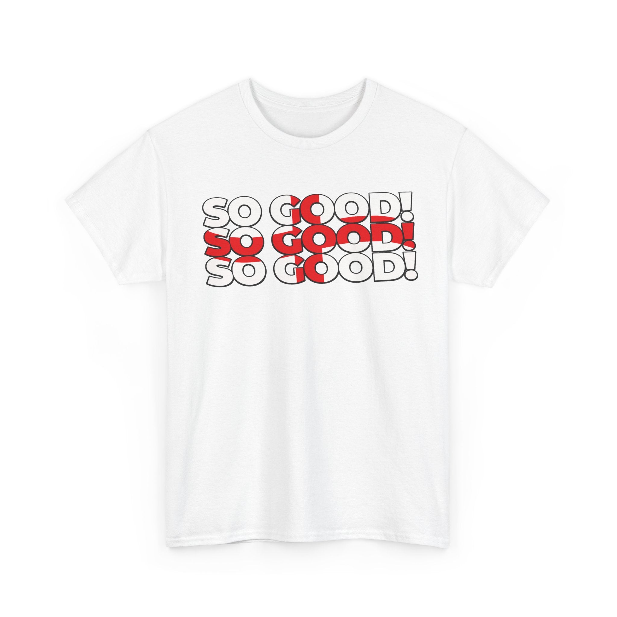 So Good! Retro Text Tee — Graphic White T-Shirt