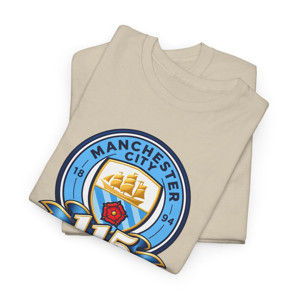 Manchester City 115th Crest Inspired Cotton T-Shirt