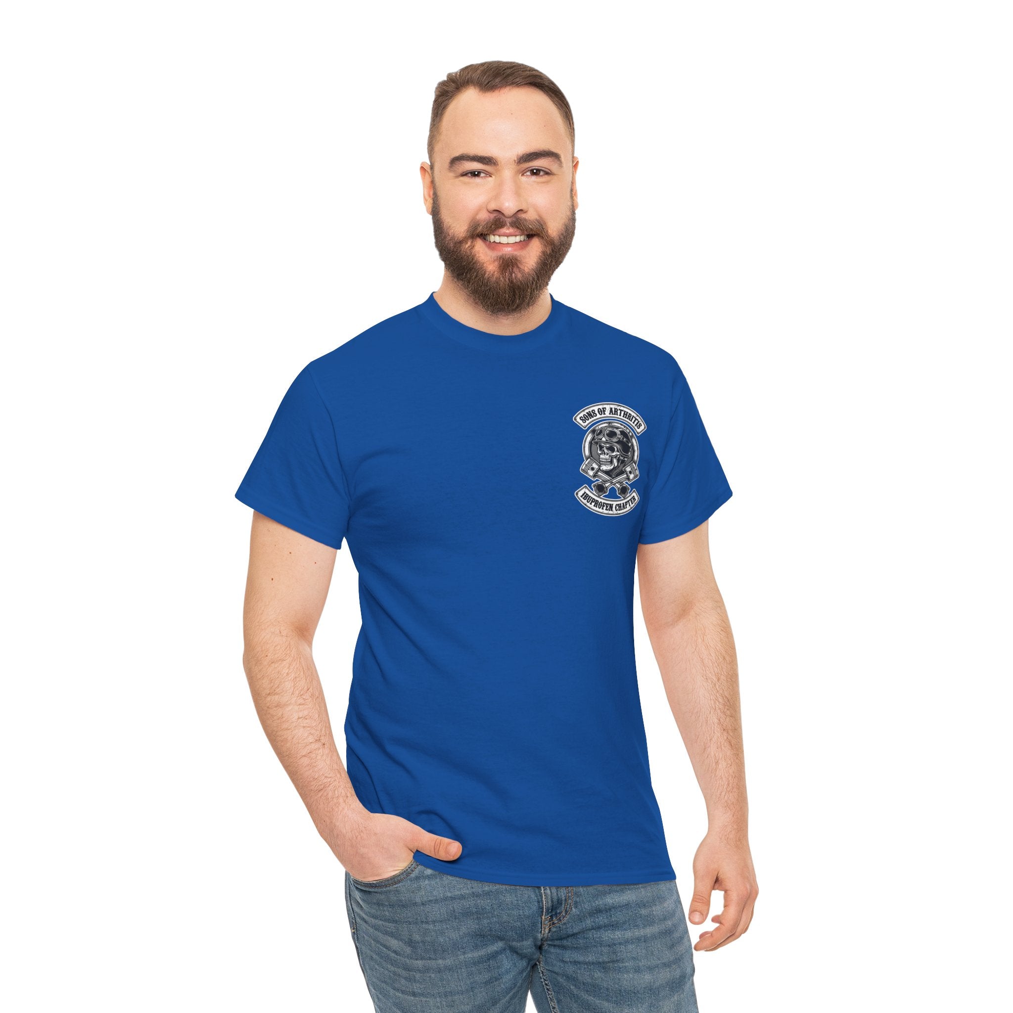 Sons of Arthritis Tee — Humorous Biker Skull "Ibuprofen Chapter" T-Shirt