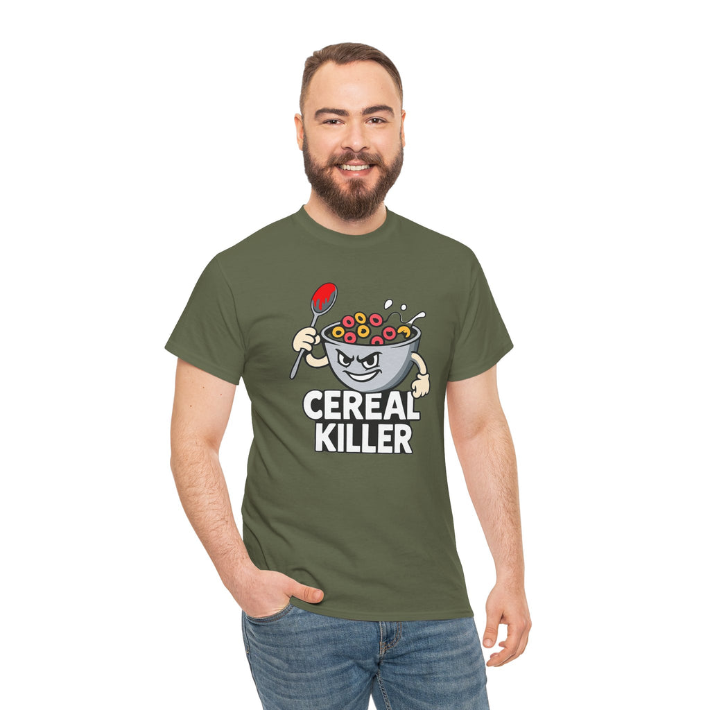 Cereal Killer Graphic Tee — Funny Breakfast Cartoon T‑Shirt