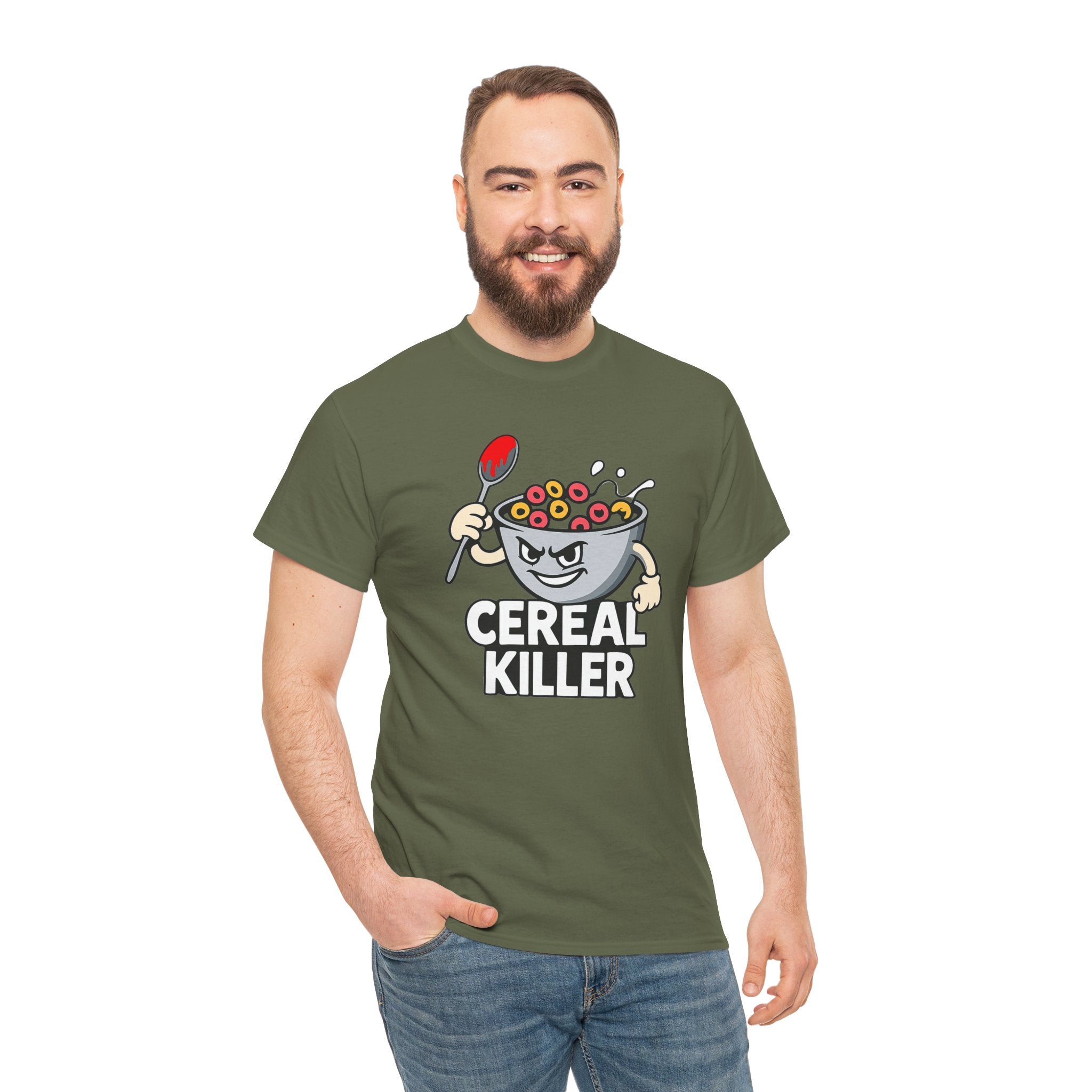 Cereal Killer Graphic Tee — Funny Breakfast Cartoon T‑Shirt