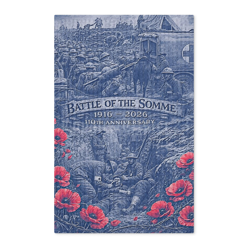 Battle of the Somme 110th Anniversary Tea Towel — Waffle Double-Sided Memorial Design