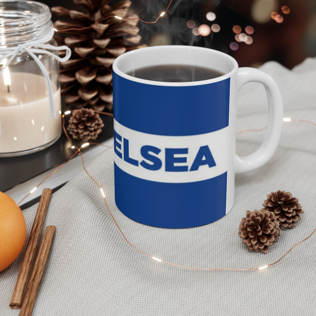 Chelsea Football Club Coffee Mug — Blue Crest Ceramic Mug (11oz & 15oz)