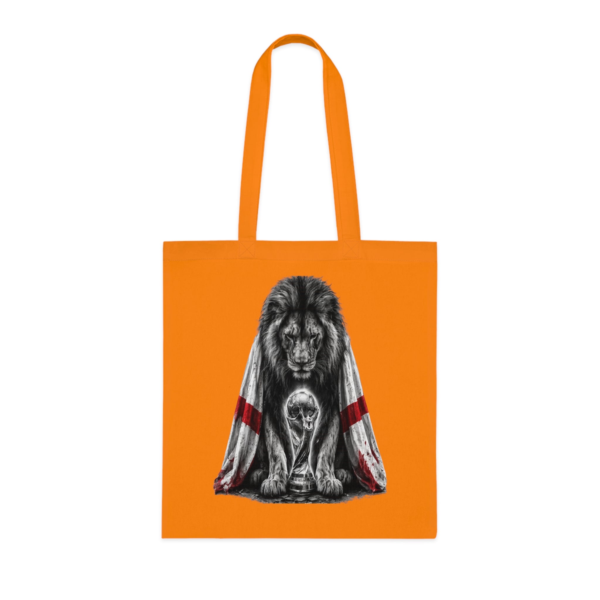 England Lion Tote Bag – Protective Lion Illustration Cotton Tote