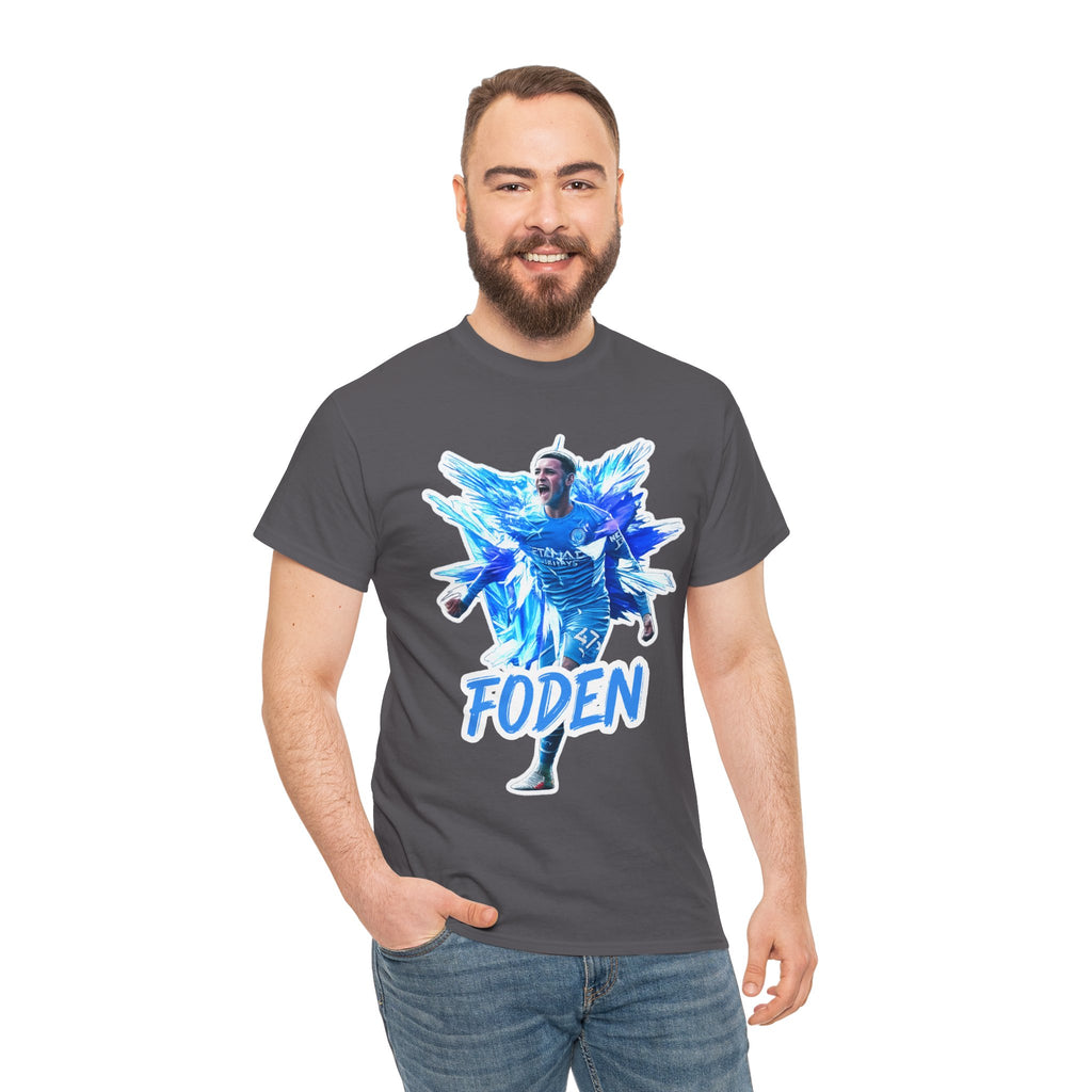 Phil Foden Manchester City Soccer T‑Shirt — Blue Graphic Football Fan Tee