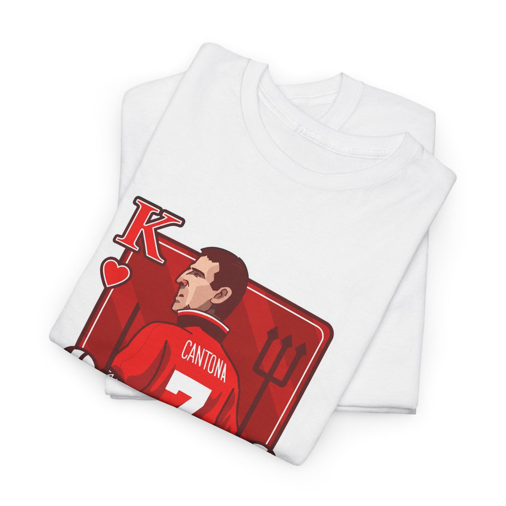 Cantona Playing Card Cotton T-Shirt / Tee — Number 7 Custom Jersey Design