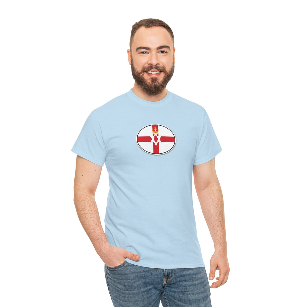 Northern Ireland Flag T‑Shirt — Small Oval Emblem Votton T-Shirt
