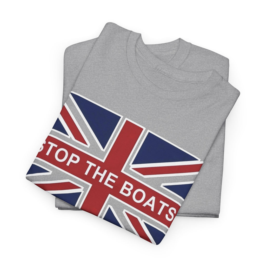 Union Jack "Stop The Boats" Political Statement Tee / T-Shirt