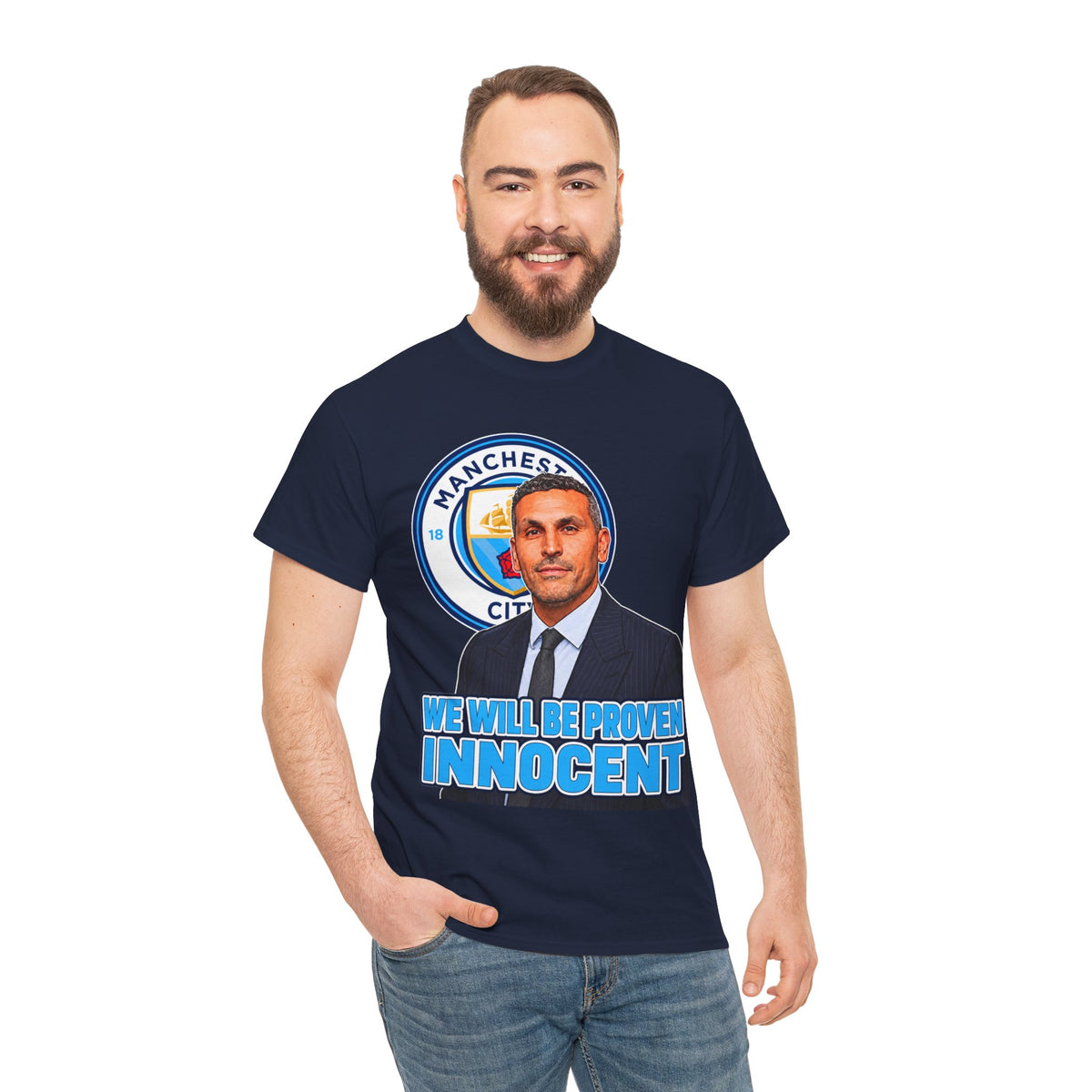 Manchester City “We Will Be Proven Innocent” Fan Cotton T-Shirt