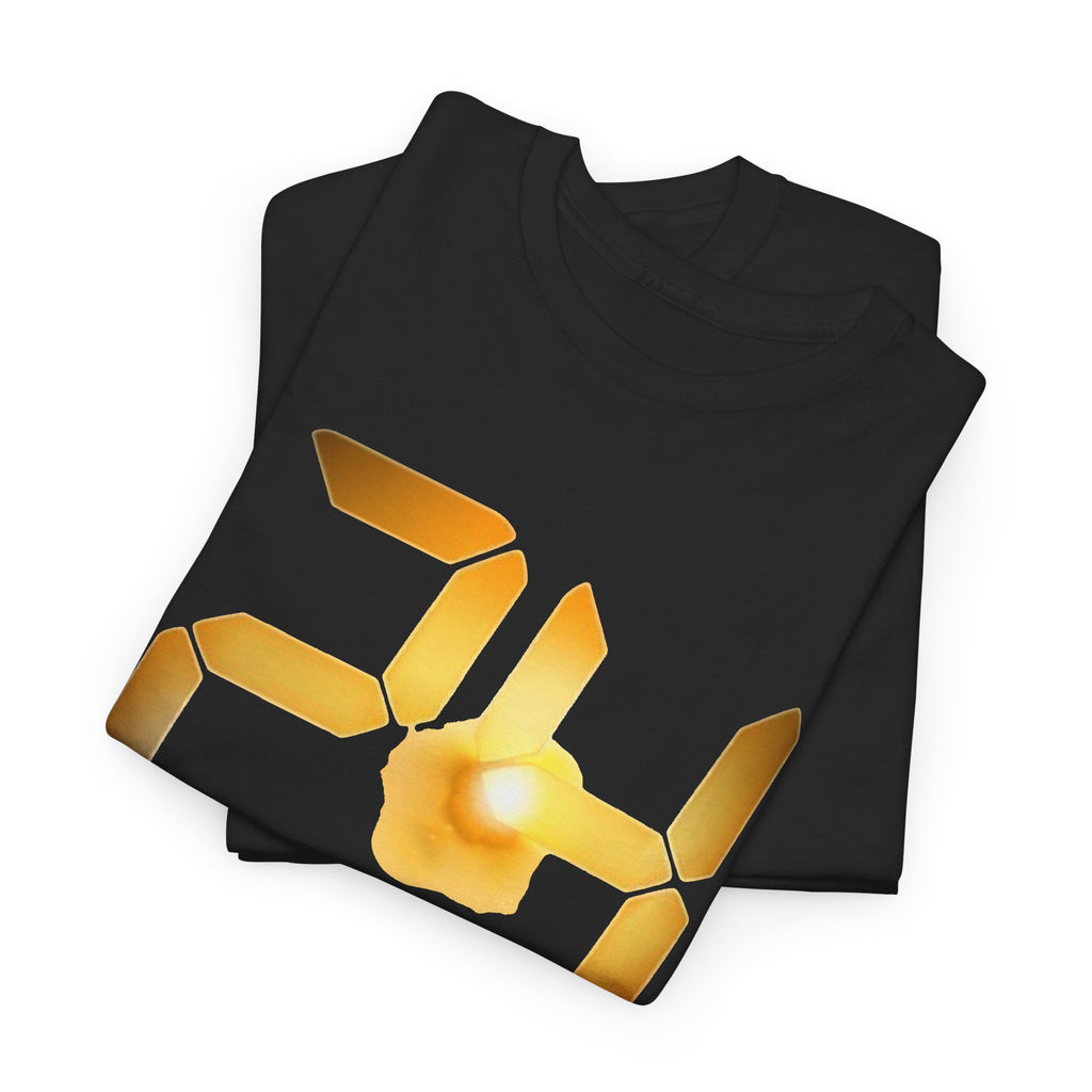 24 TV Show Inspired Tee — Gold Digital Clock Logo