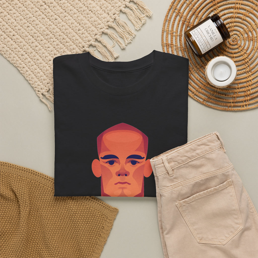 Vinny Kompany Manchester City Legend Minimalist Portrait Tee — Bold Stylized Face Graphic T-Shirt