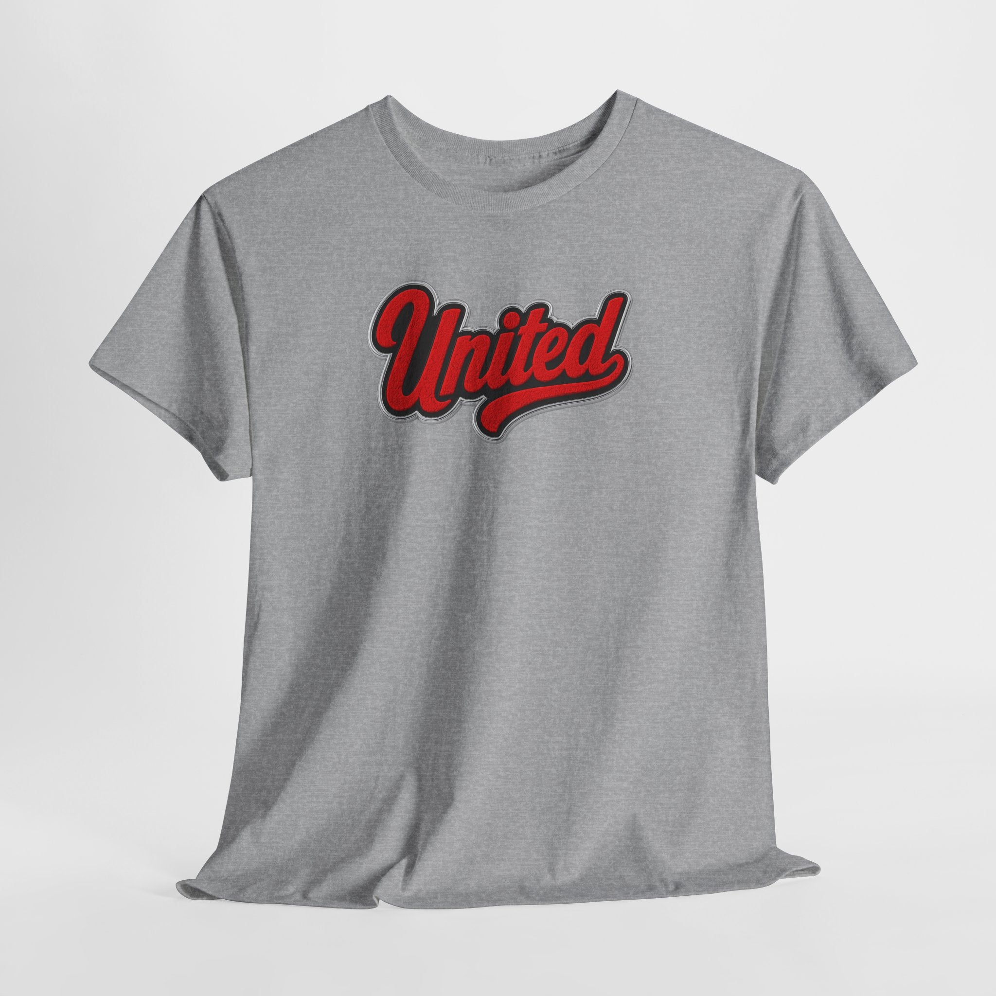 United Retro Script Tee — Vintage Red Logo T‑Shirt