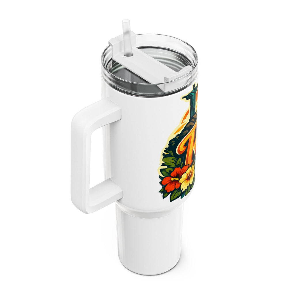 Rio de Janeiro 40oz Travel Tumbler – Tropical Sunset Beach Design