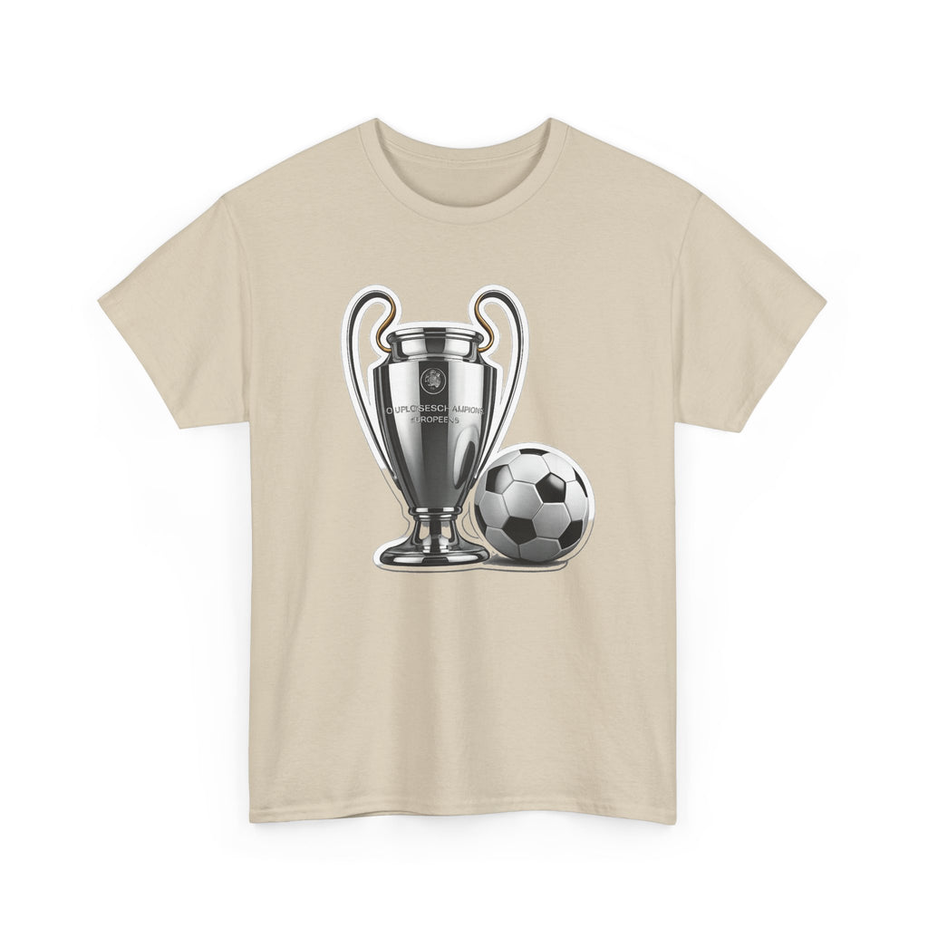 European Cup / Champions League Trophy & Ball Graphic Cotton T-Shirt
