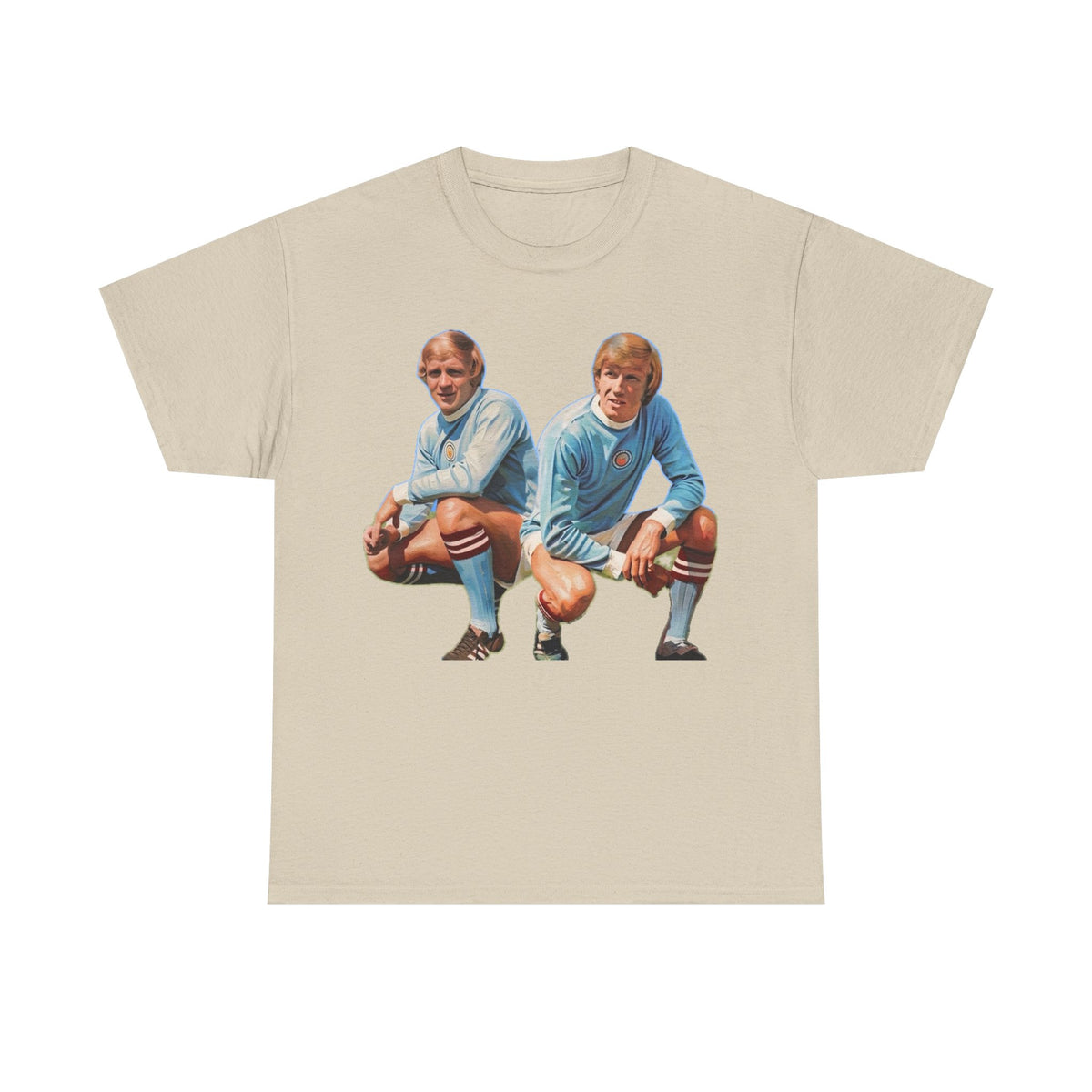 Franny Lee and Colin Bell Manchester City Retro Soccer Players T‑Shirt — Vintage Football Graphic Tee