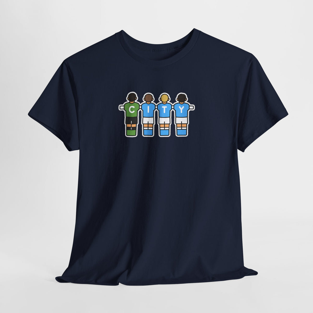 City Soccer Team Tee — Retro Foosball Players Graphic T-Shirt