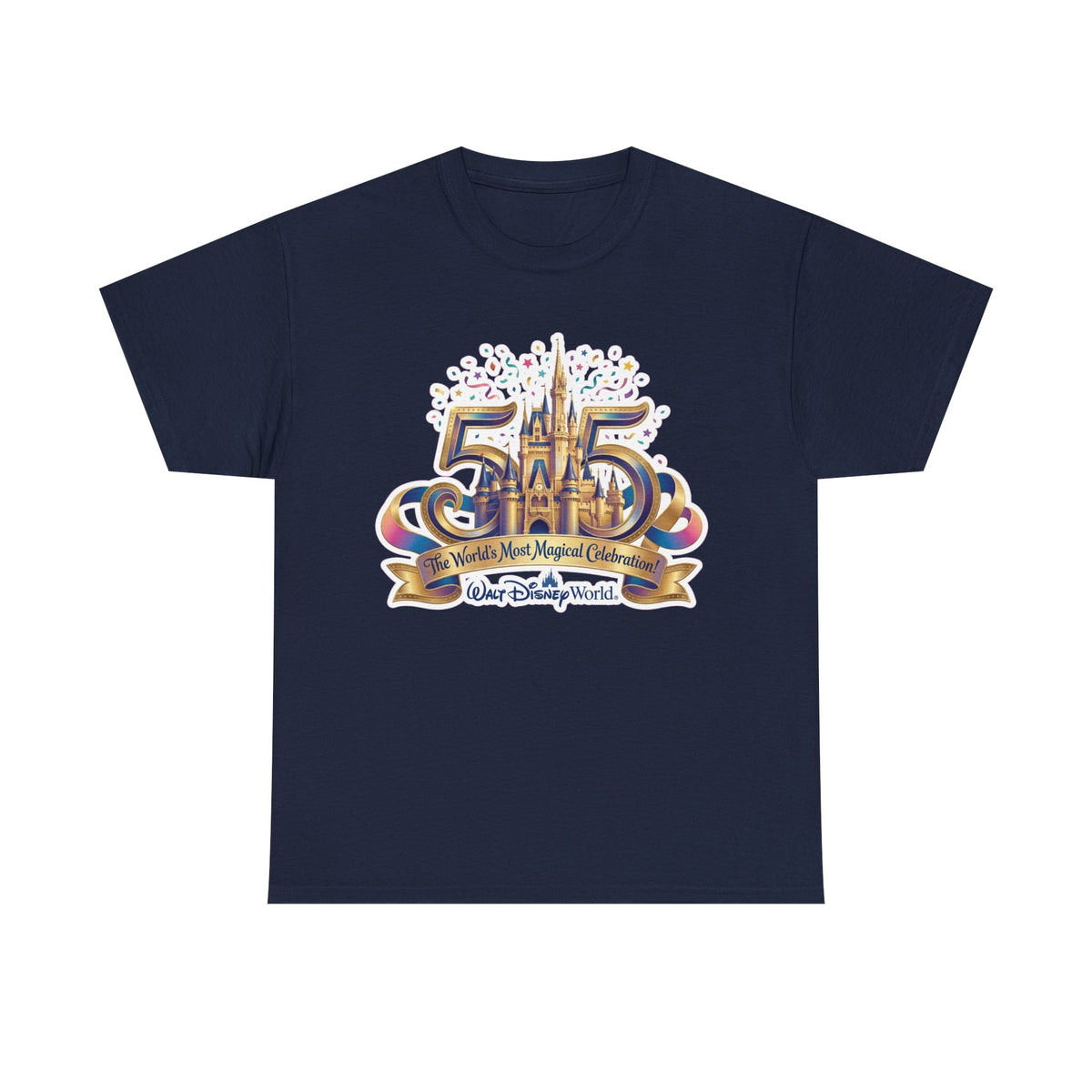 Disney World 50th Anniversary Castle Tee — 'The World's Most Magical Celebration' Souvenir T-Shirt