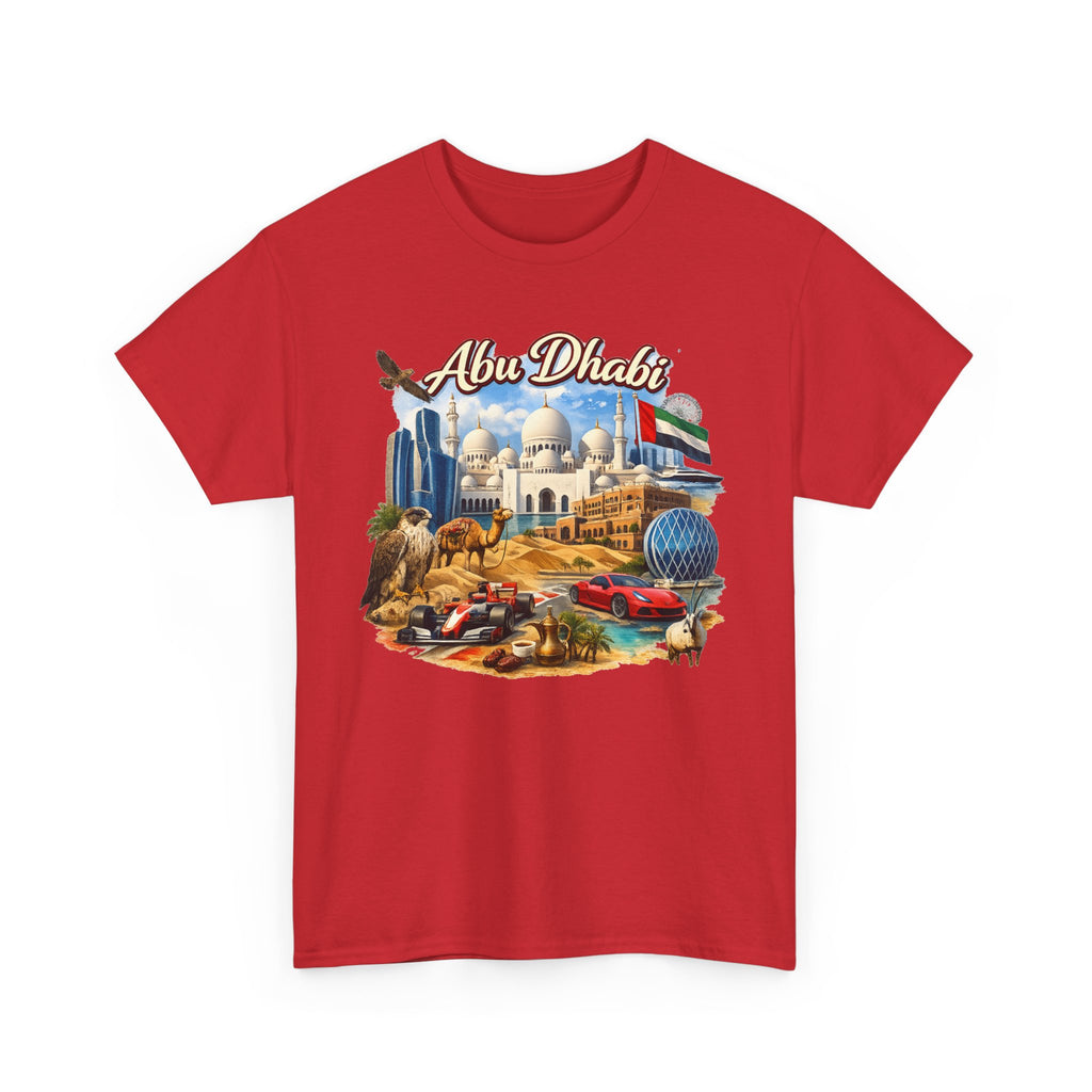 Abu Dhabi Landmark Collage T-Shirt — UAE Travel Souvenir Tee