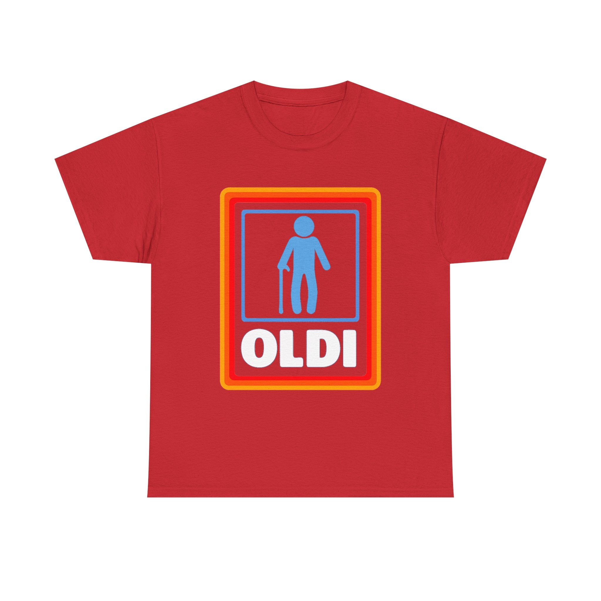 Oldi Retro Logo Tee — Funny Elderly Humour T-Shirt
