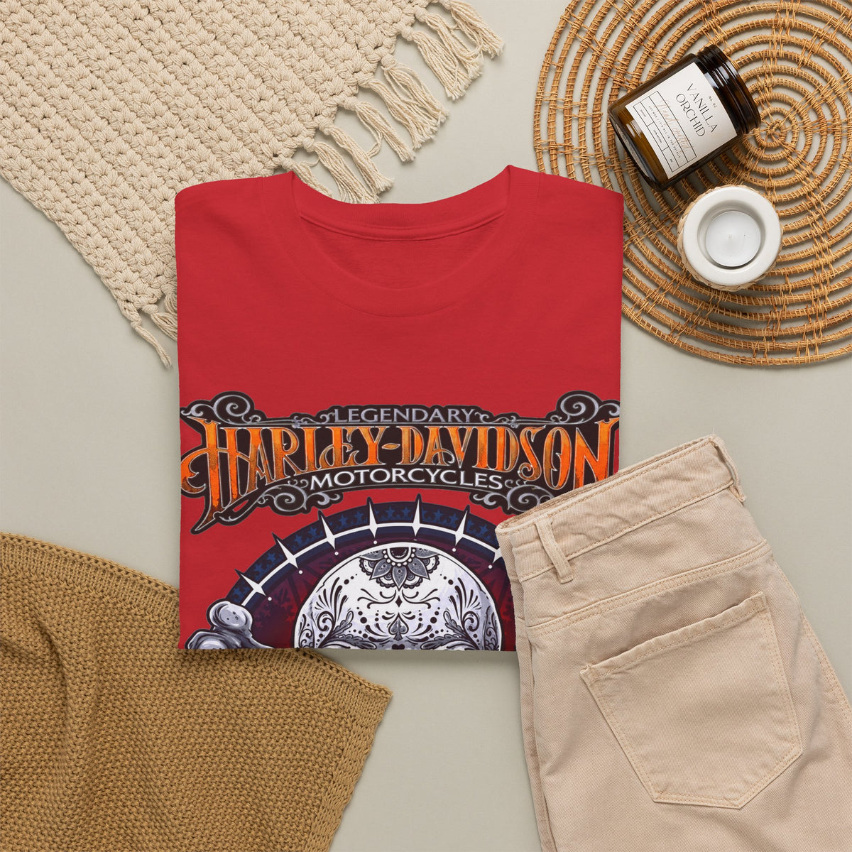 Harley-Davidson Skull Logo Cotton T‑Shirt
