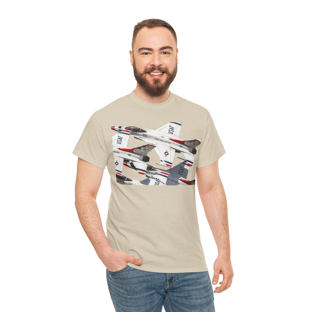 Thunderbirds Jet Formation T‑Shirt — Military Aviation Fighter Jets Tee