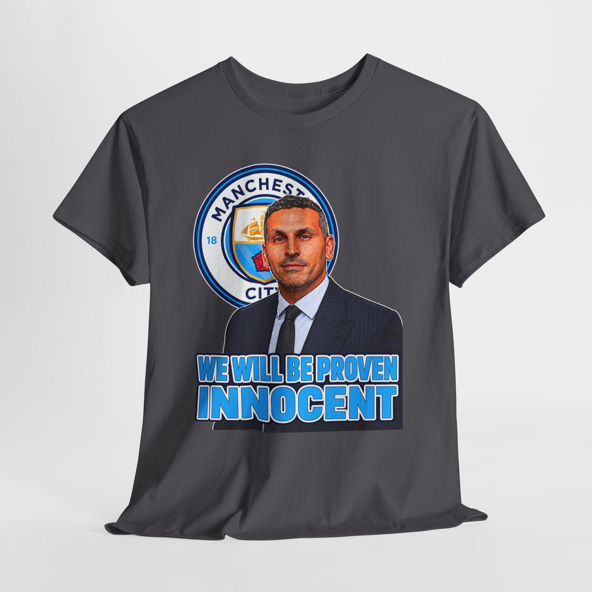 Manchester City “We Will Be Proven Innocent” Fan Cotton T-Shirt