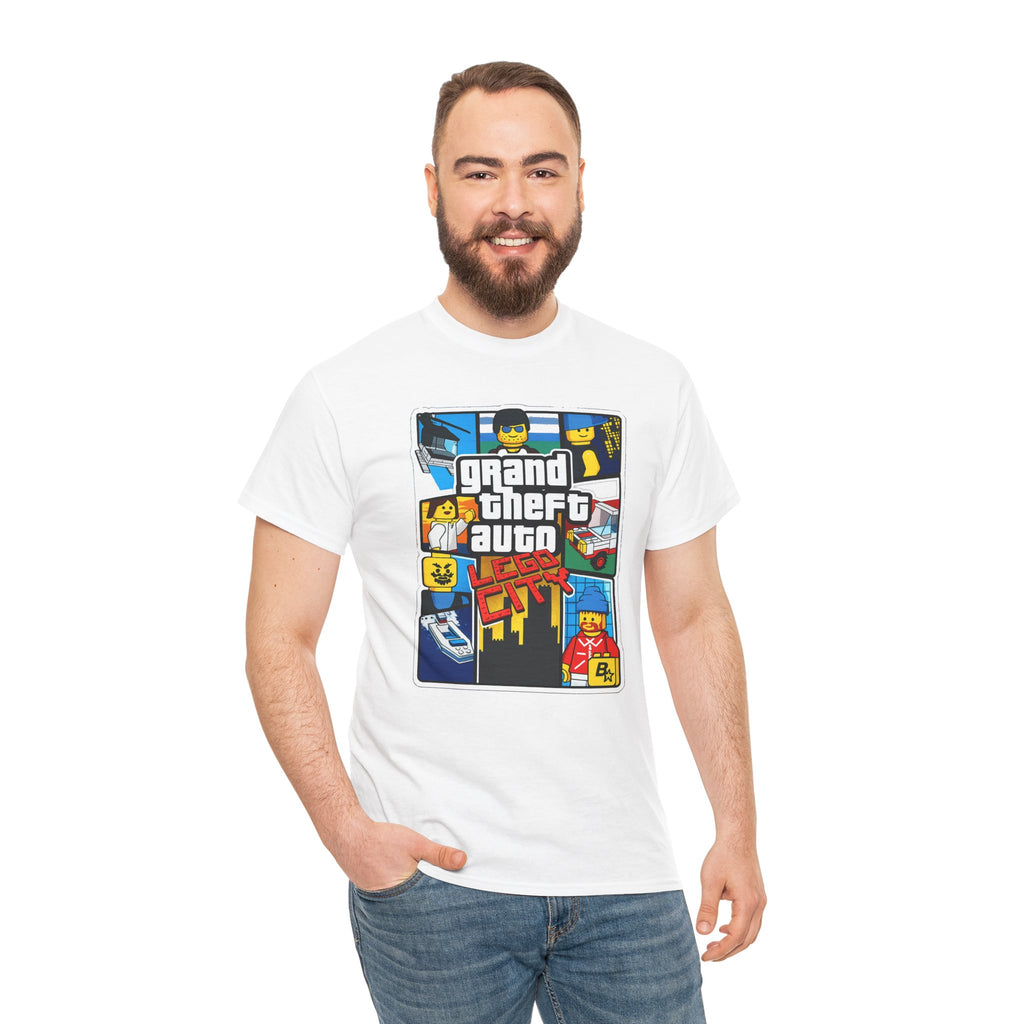 GTA Lego City Retro Block-Style 'Grand Theft Auto' Graphic Tee
