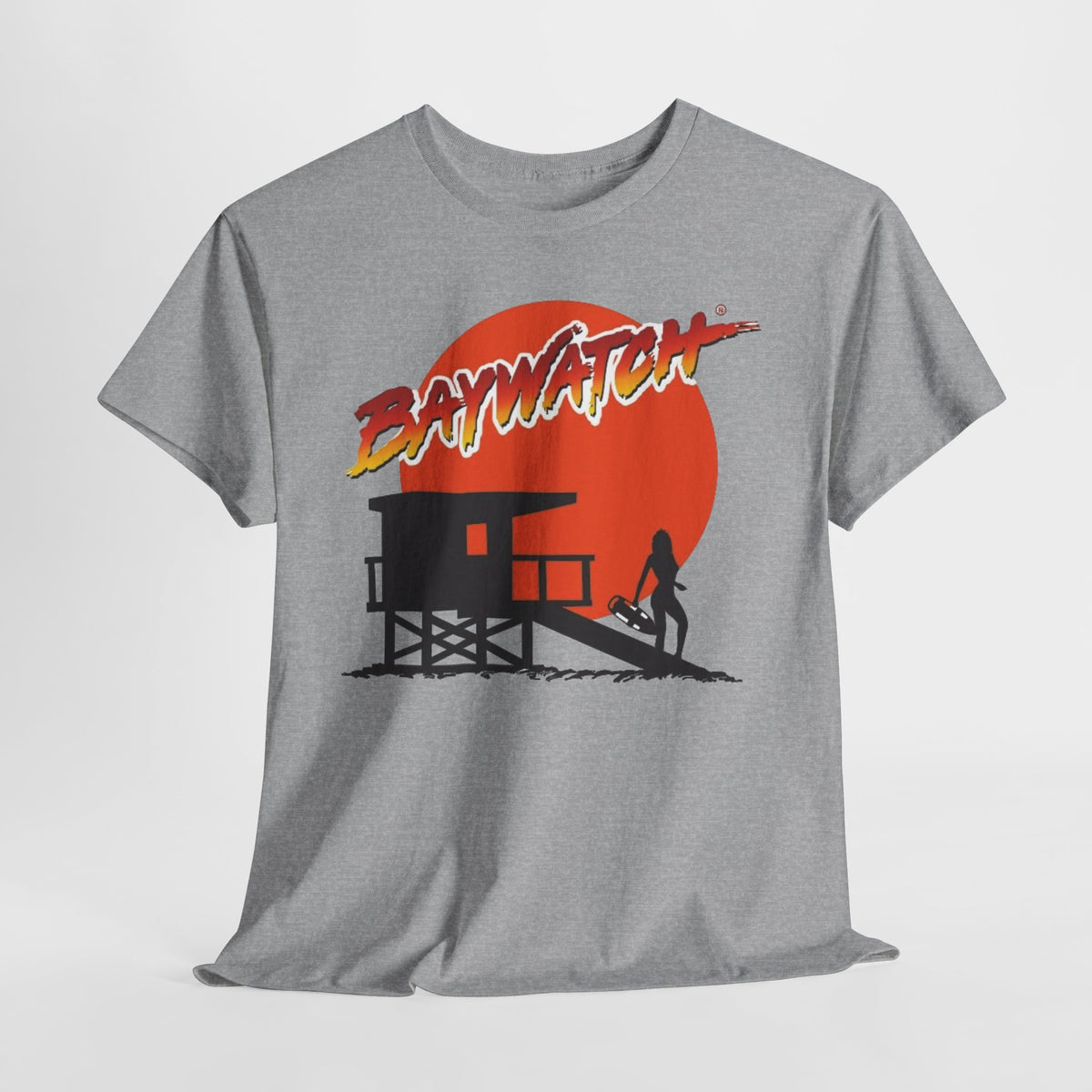 Baywatch Lifeguard Sunset Cotton T-Shirt