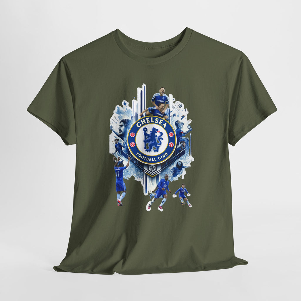 Chelsea FC Crest Players T-Shirt — Blue Football Fan Tee