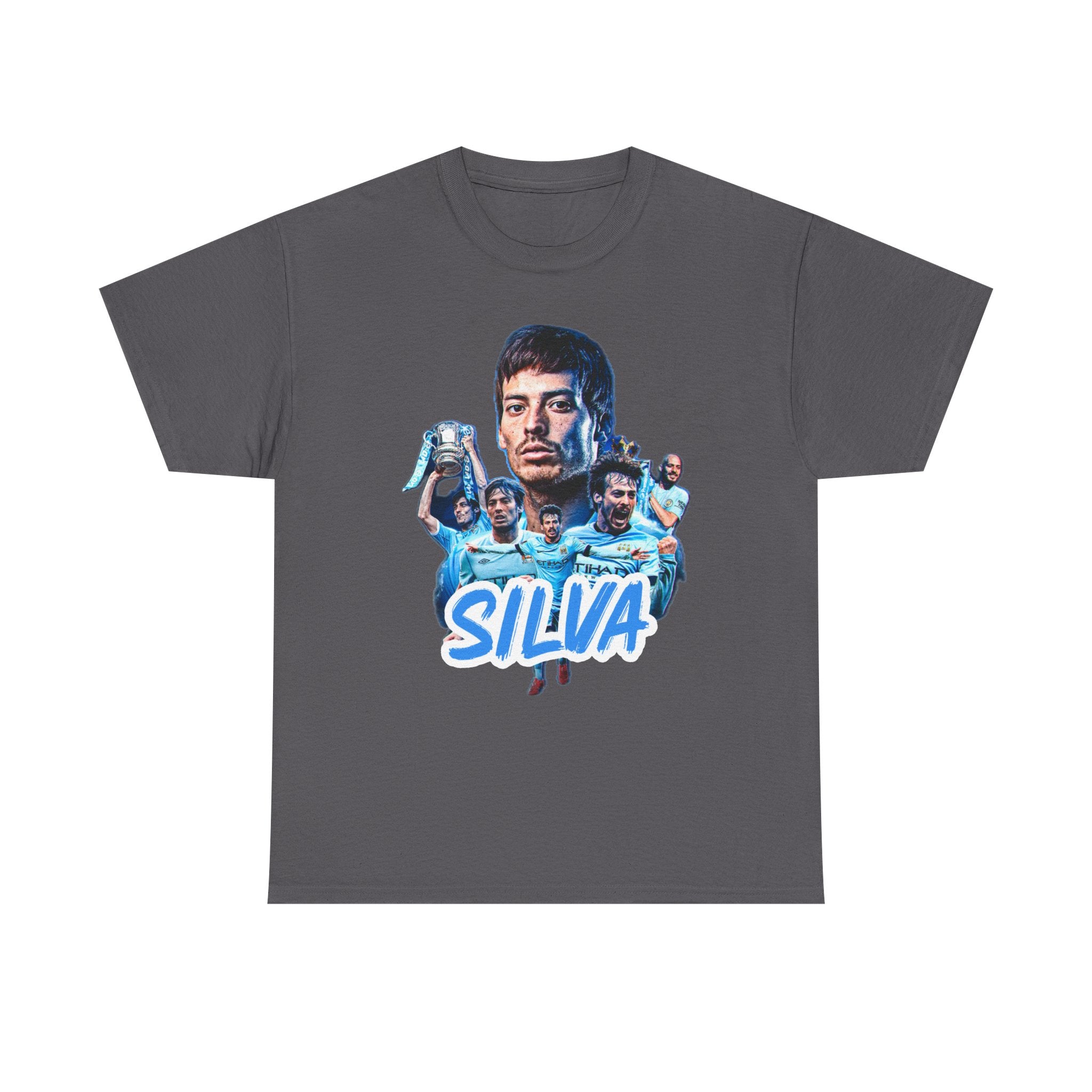 David Silva Manchester City Soccer Tee — Classic Player Portrait Football Shirt