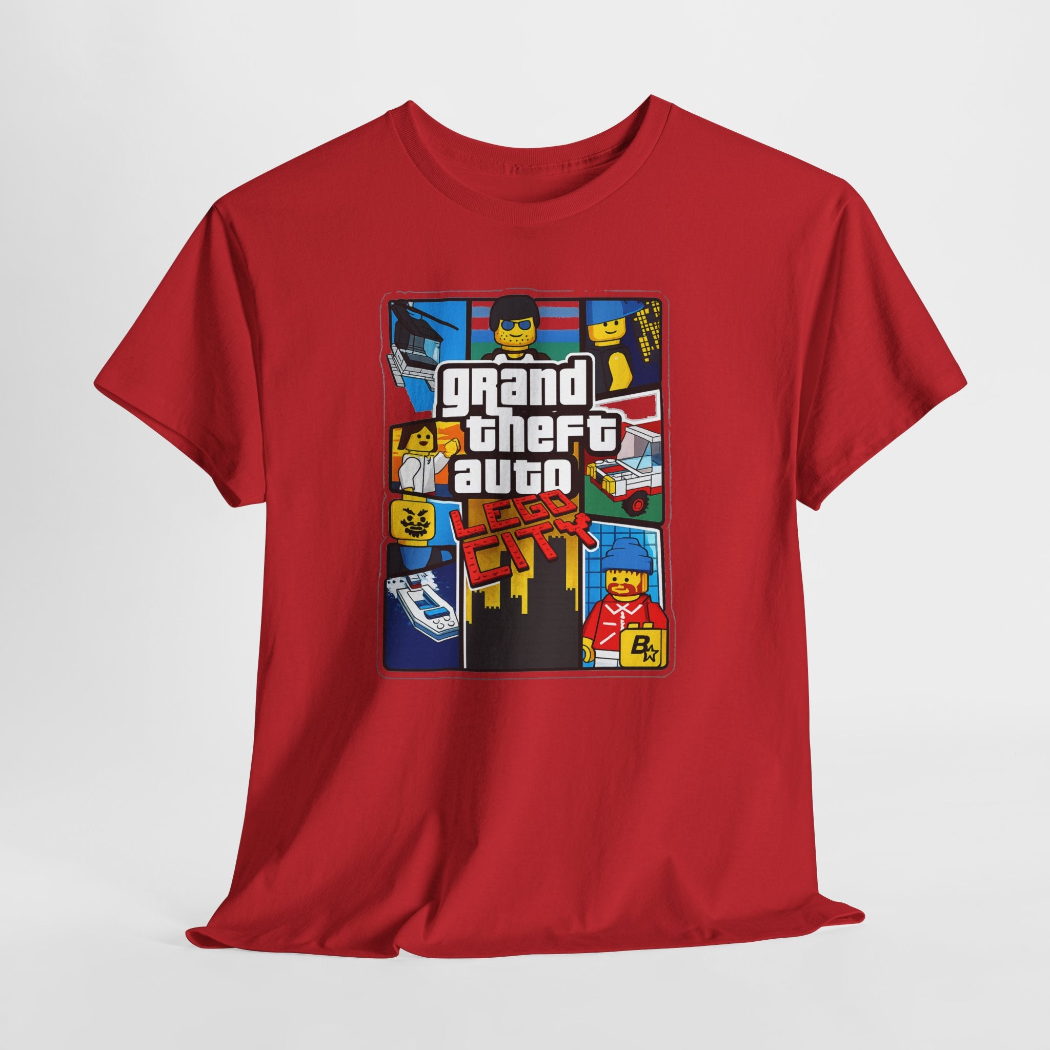 GTA Lego City Retro Block-Style 'Grand Theft Auto' Graphic Tee