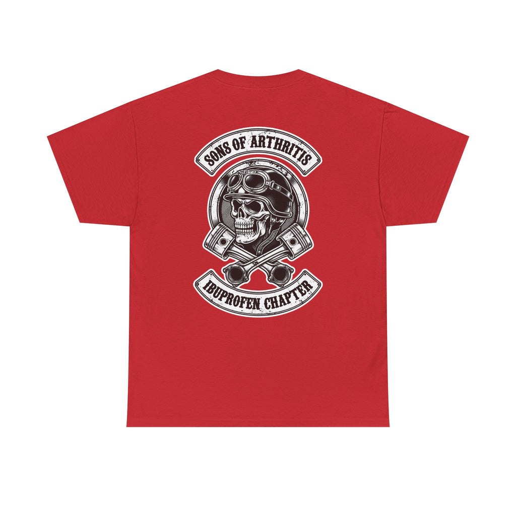 Sons of Arthritis Tee — Humorous Biker Skull "Ibuprofen Chapter" T-Shirt