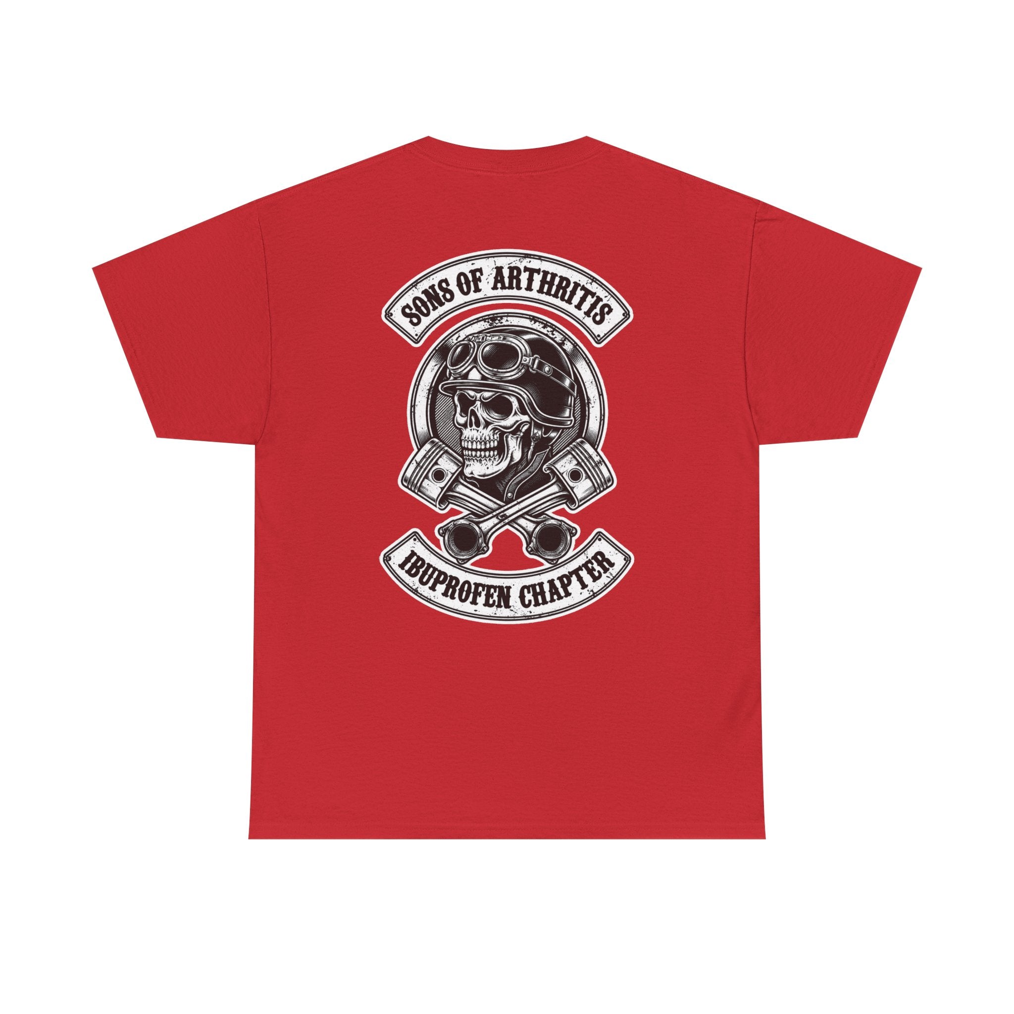 Sons of Arthritis Tee — Humorous Biker Skull "Ibuprofen Chapter" T-Shirt