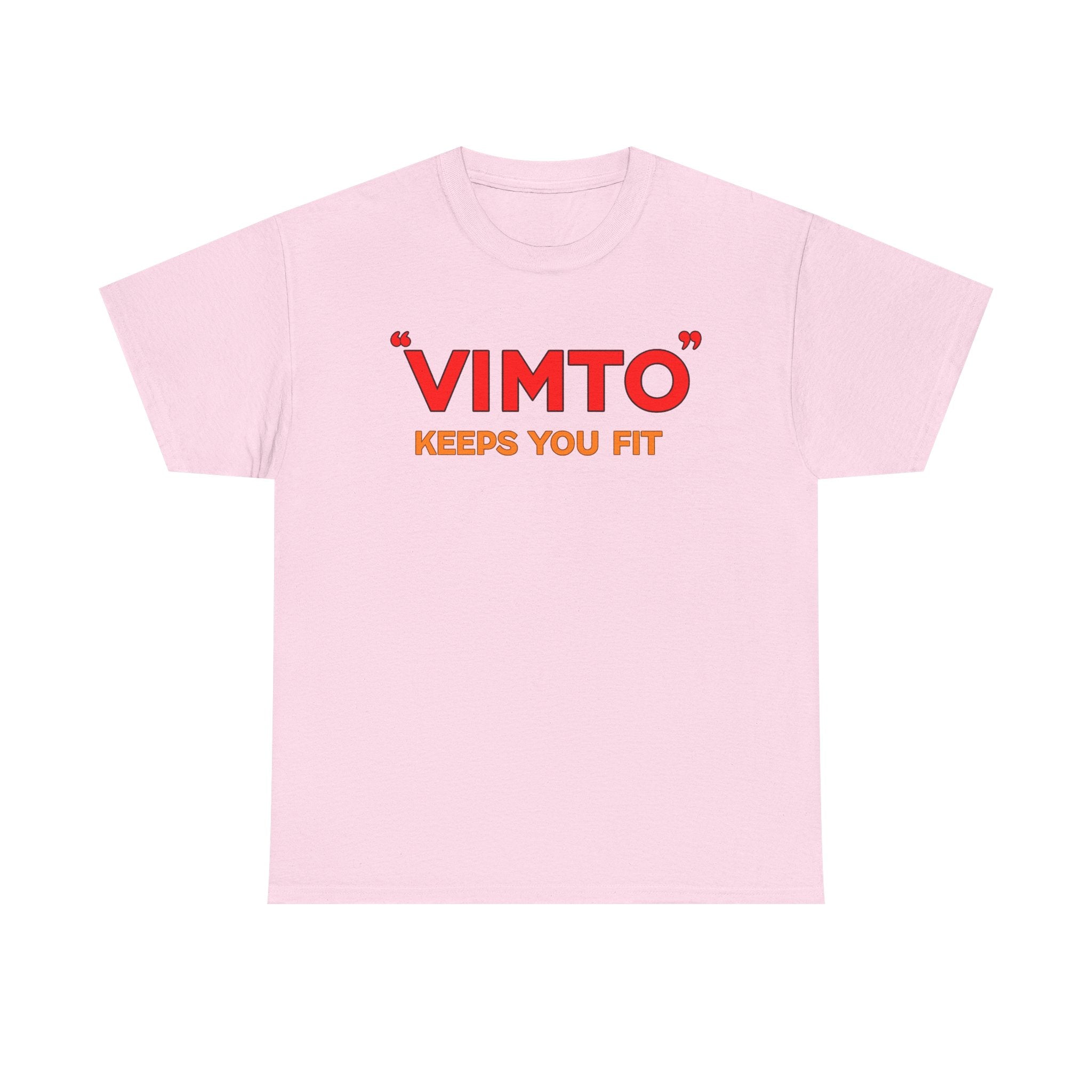 VIMTO "Keeps You Fit" Graphic Tee — Retro Beverage Logo T-Shirt