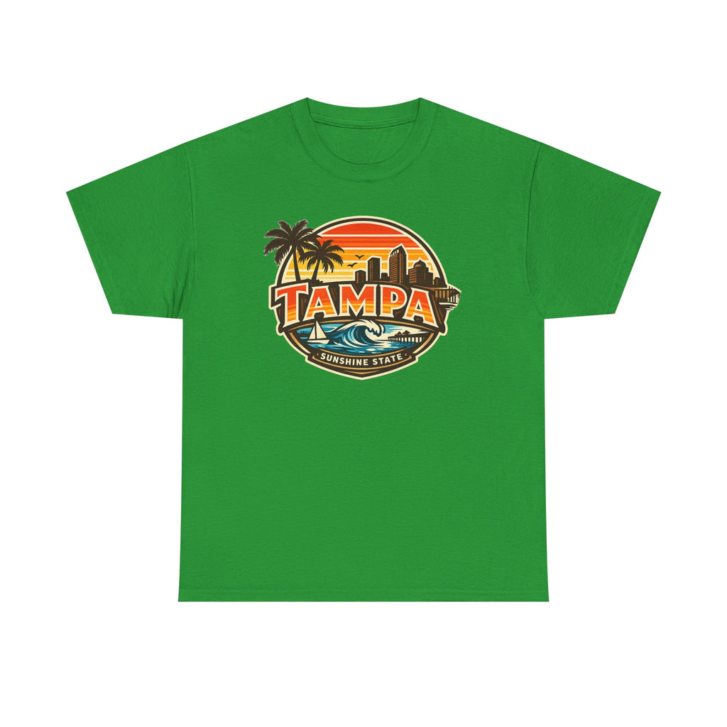 Tampa Retro Sunset T-Shirt – Vintage Palm Beach Skyline Tee