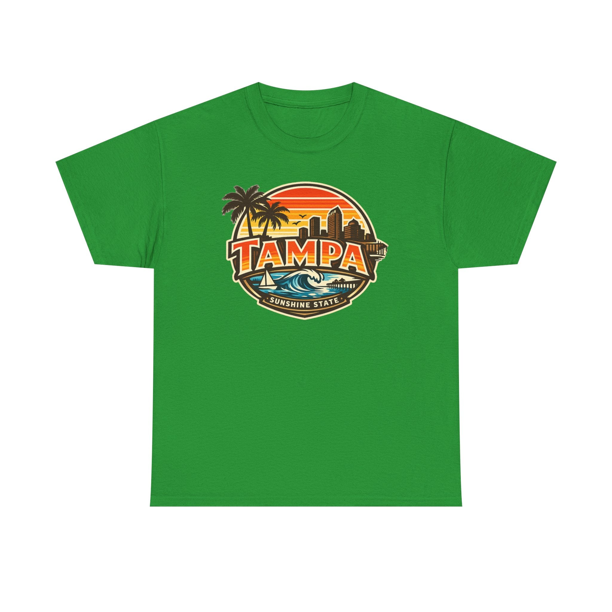 Tampa Retro Sunset T-Shirt – Vintage Palm Beach Skyline Tee