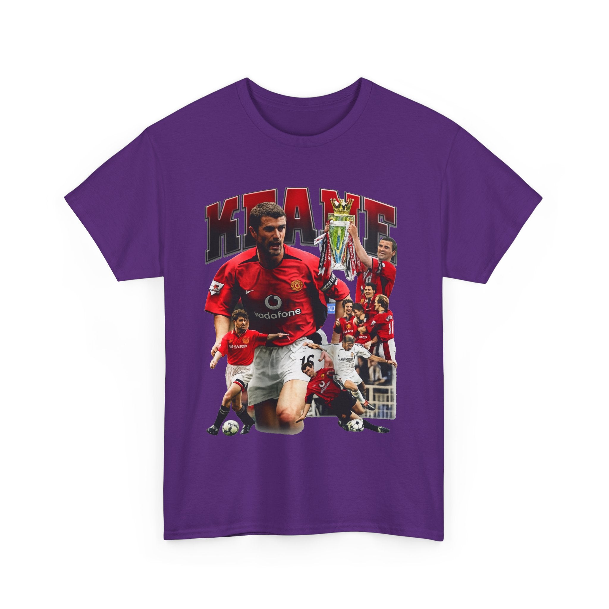 Roy Keane Football Legens Collage Tee — Retro Man United Tribute Shirt