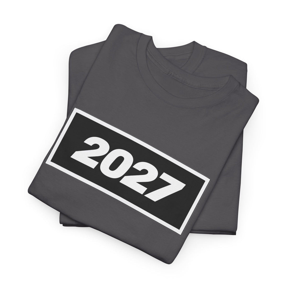 Oasis Inspired 2027 Graphic Tee — Minimal Year Rectangle T‑Shirt for New Year Celebrations