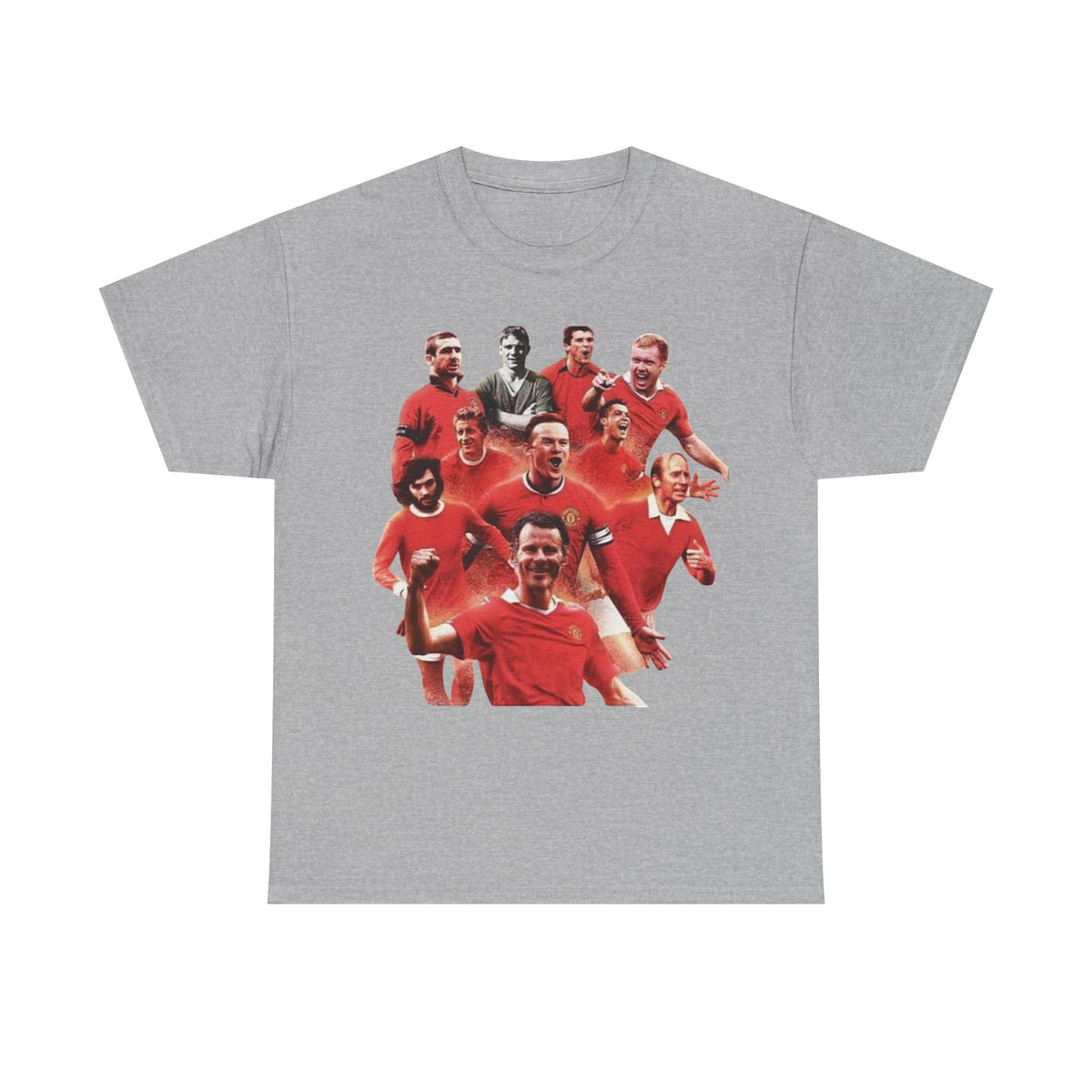 Manchester United Legends T‑Shirt — Retro Team Collage Football Tee