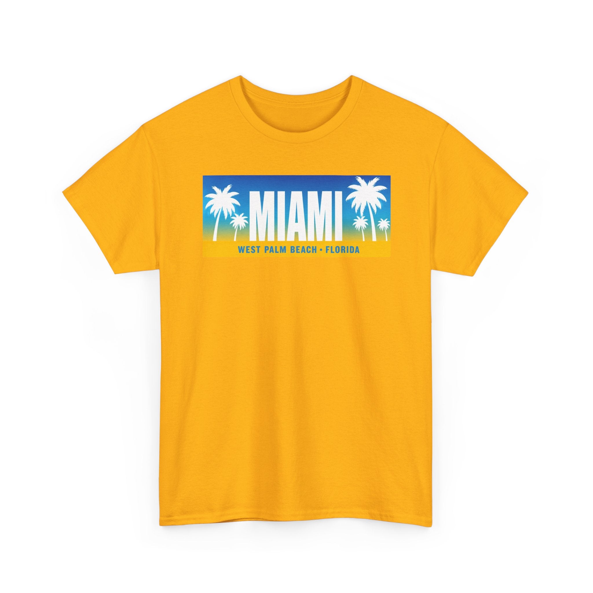 Miami West Palm Beach Vintage Tee — "MIAMI" Beach Palm Trees T‑Shirt