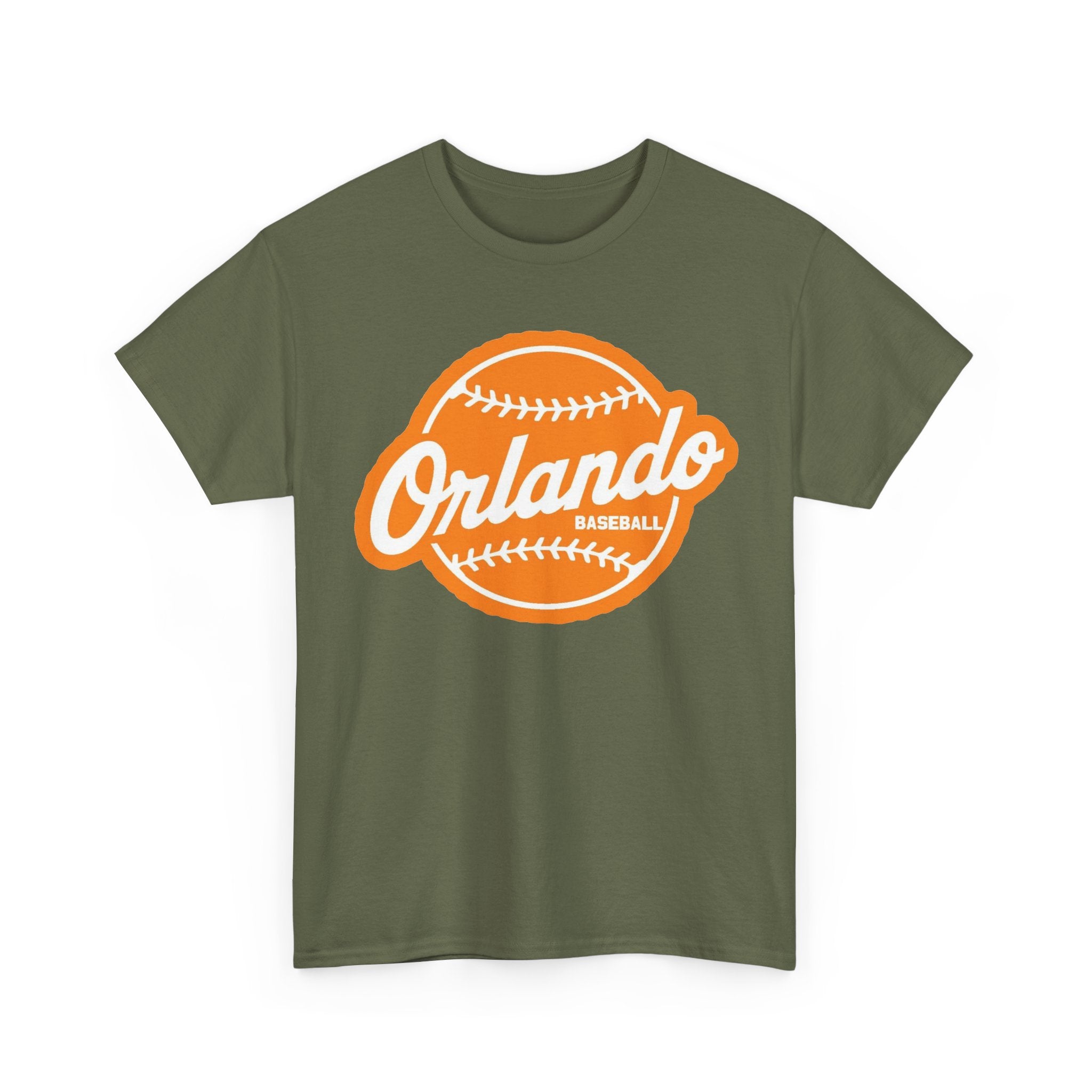 Orlando Baseball Tee — Vintage Orange Baseball Logo T‑Shirt
