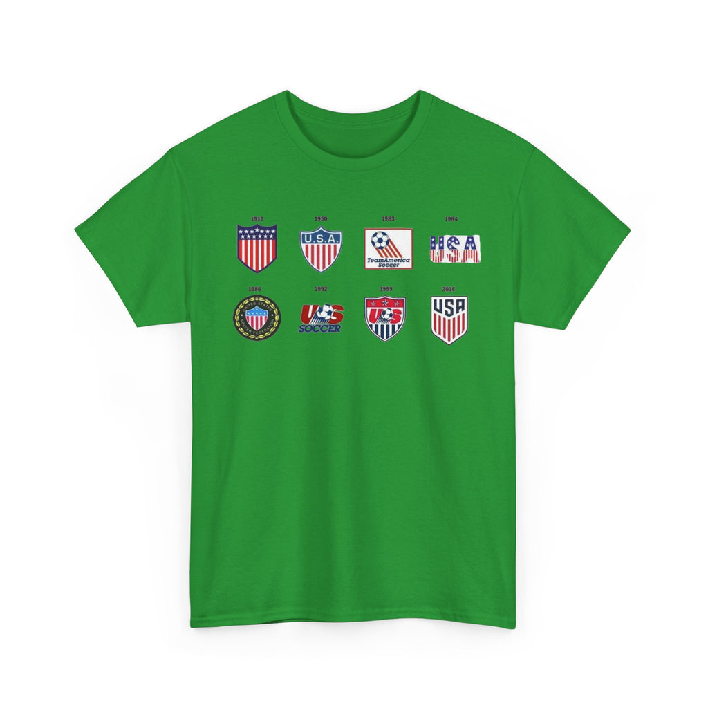 USA Soccer Logos Graphic Tee — Retro American Soccer Logo T‑Shirt