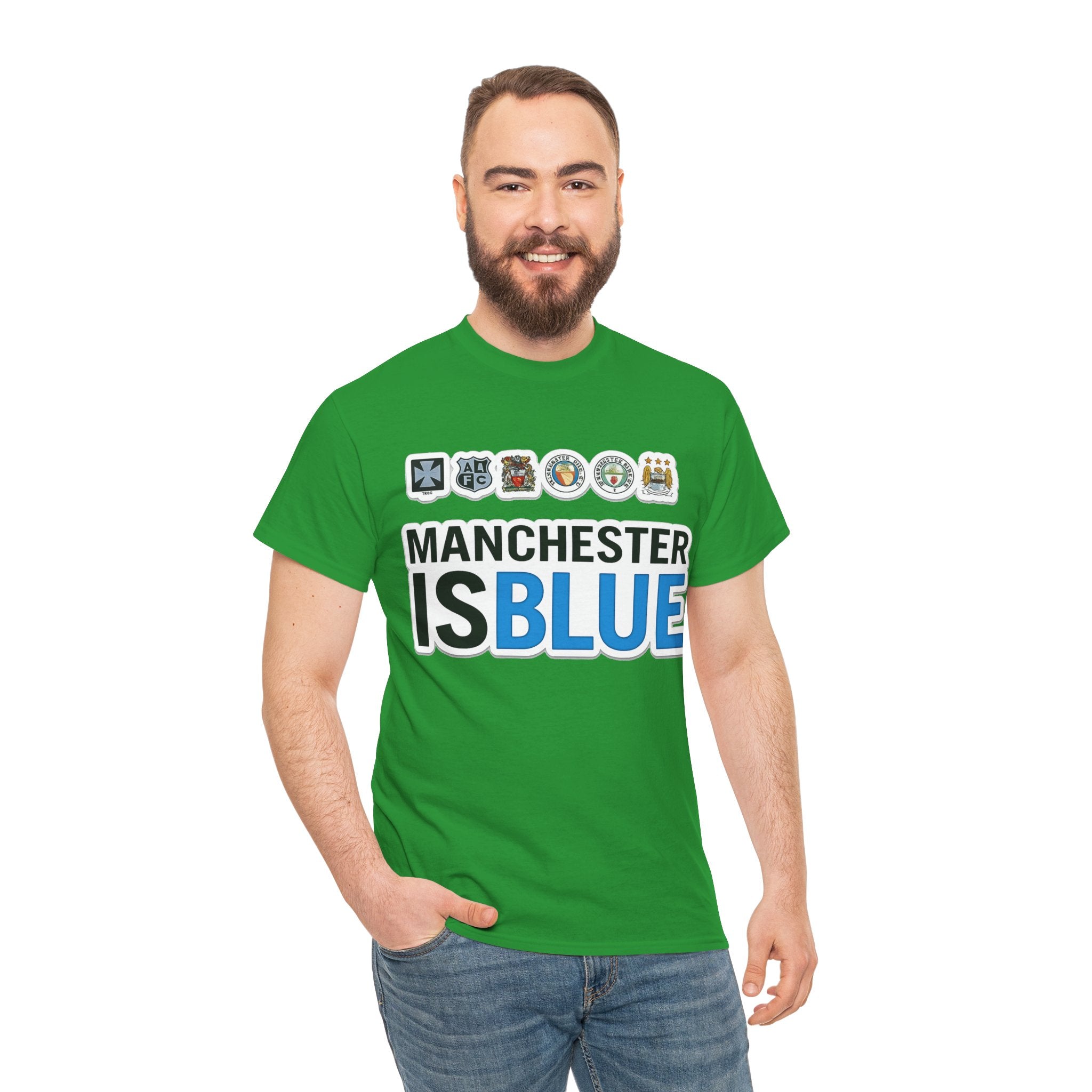 Manchester Is Blue Tee — Manchester City Supporter T-Shirt