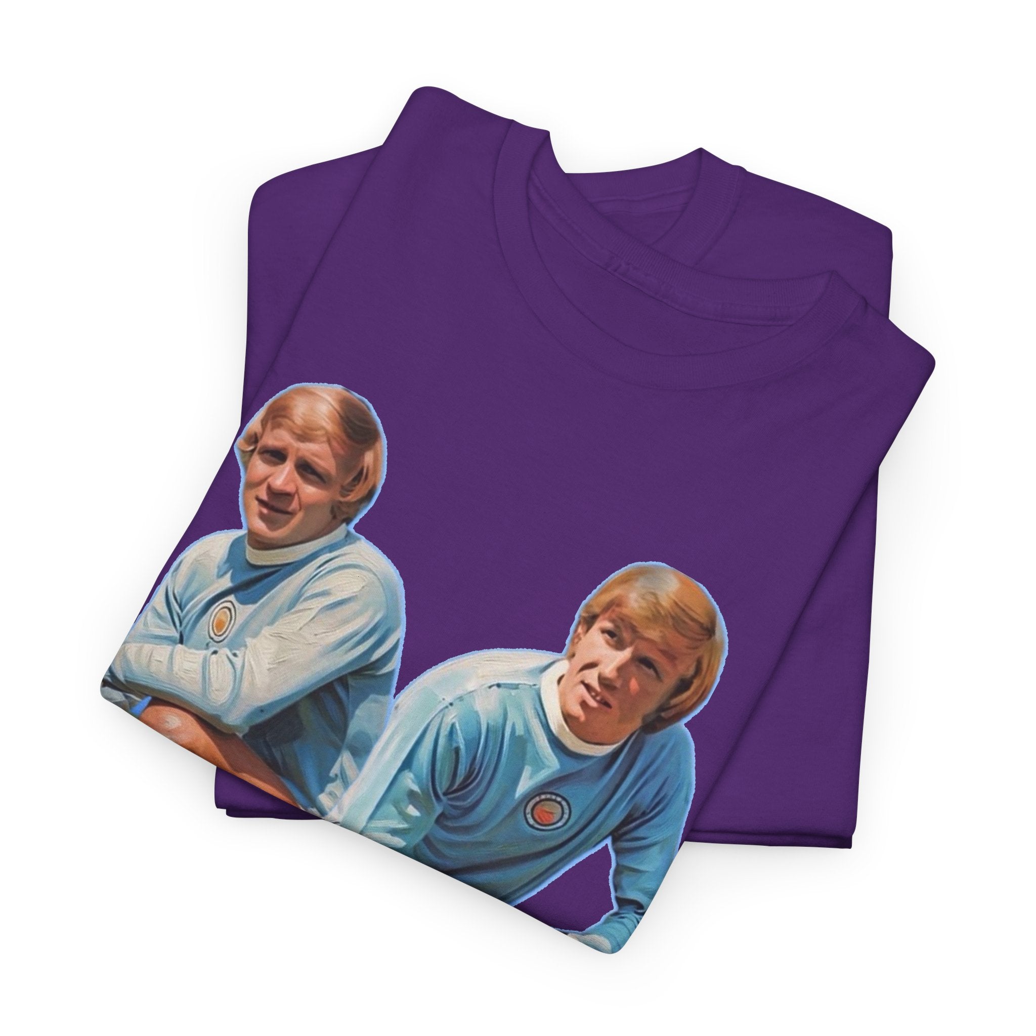 Franny Lee and Colin Bell Manchester City Retro Soccer Players T‑Shirt — Vintage Football Graphic Tee
