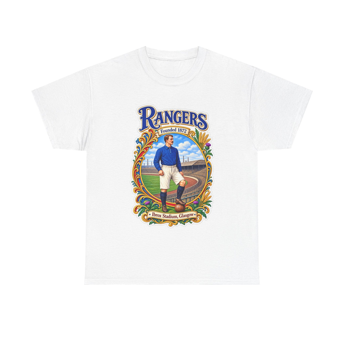 Rangers Retro Player Field Graphic Cotton T-Shirt