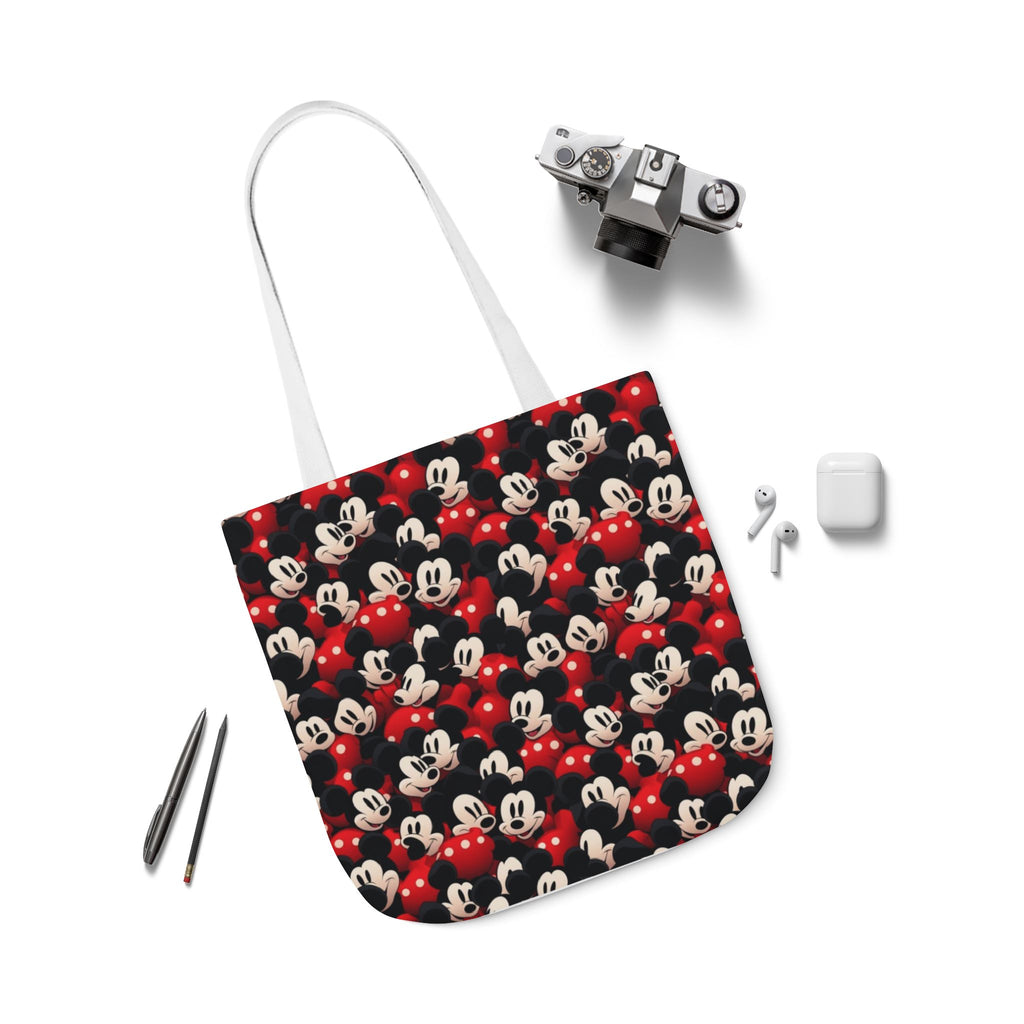 Mickey Mouse Canvas Tote — Retro Cartoon Character Allover Print