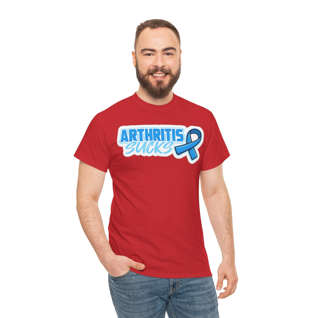 Arthritis Sucks T-Shirt with Awareness Ribbon — Arthritis Support Tee