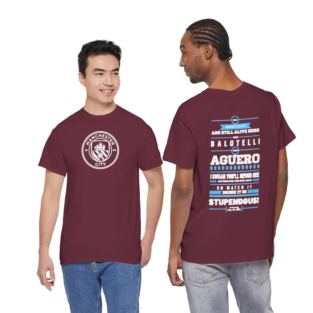 Manchester City Vintage Football Tee — Aguero & Balotelli Fan Shirt