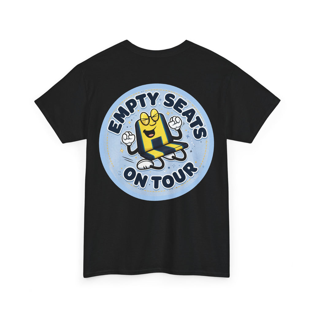 Manchester City T‑Shirt — "Empty Seats On Tour" Cartoon Seat Graphic Tee