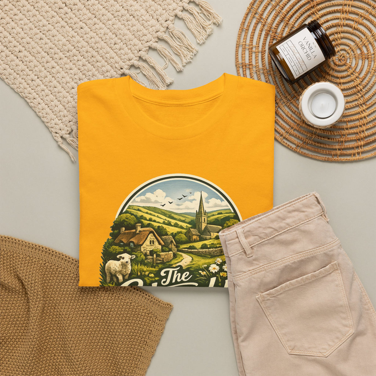 Cotswolds Vintage Landscape T‑Shirt — The Cotswolds Countryside Tee